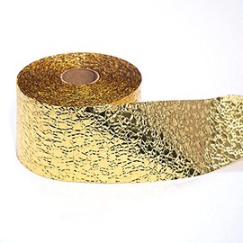 TCDesignerProducts Gold Cracked Ice Textured Streamer Roll, 2 Inches x 75 Feet, Wedding Decorations