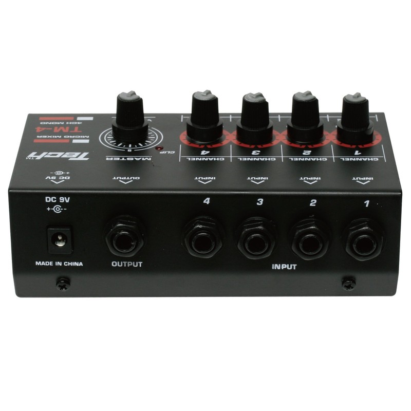 TECH 4ch TM-4 Micro-mixer with 1 x 4 ft cable