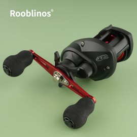 ROOBLINOS AC-2000 Left-Hand Baitcasting Reel Graphite Body 7.2:1 Gear Ratio Line Twist Prevention Aluminum Nylon MaterialsSpool Capacity: Right Hand
