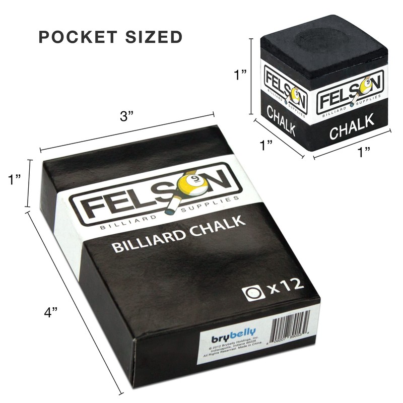 Felson Billiard Supply SFELS-011 Box of 12 Cubes of Pool