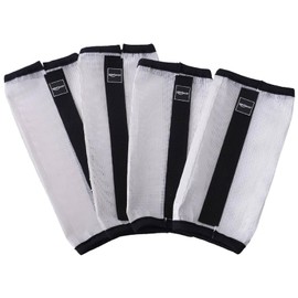 Reinsman Fly Boots - Lightweight Breathable Ventilated Loose Fitting Non-Slip Mesh Fly Boots Leg Wraps for Horses (Set of 4), White - Average