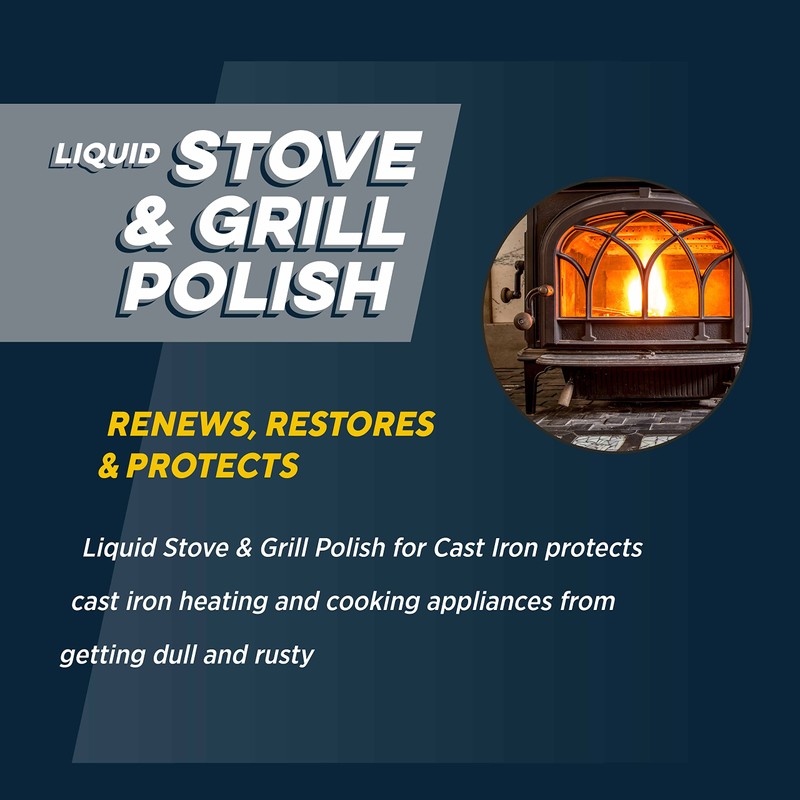 Rutland Liquid Stove and Grill Polish for Cast Iron and