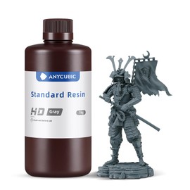 ANYCUBIC Upgraded 8K 3D Printer Resin, 3D Printing Resin with High Precision and Quick Curing & Excellent Fluidity for LCD 4K/6K/8K/12K 3D Printing (HD Grey, 1kg)