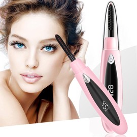 Heated Eyelash Curlers, Heated Lash Curler Rechargeable Eyelash Curler Natural 24 Hours Long-Lasting, Electric Eye Lash Curler Heating with 3 Temp Settings Makeup for Girls Women, Pink