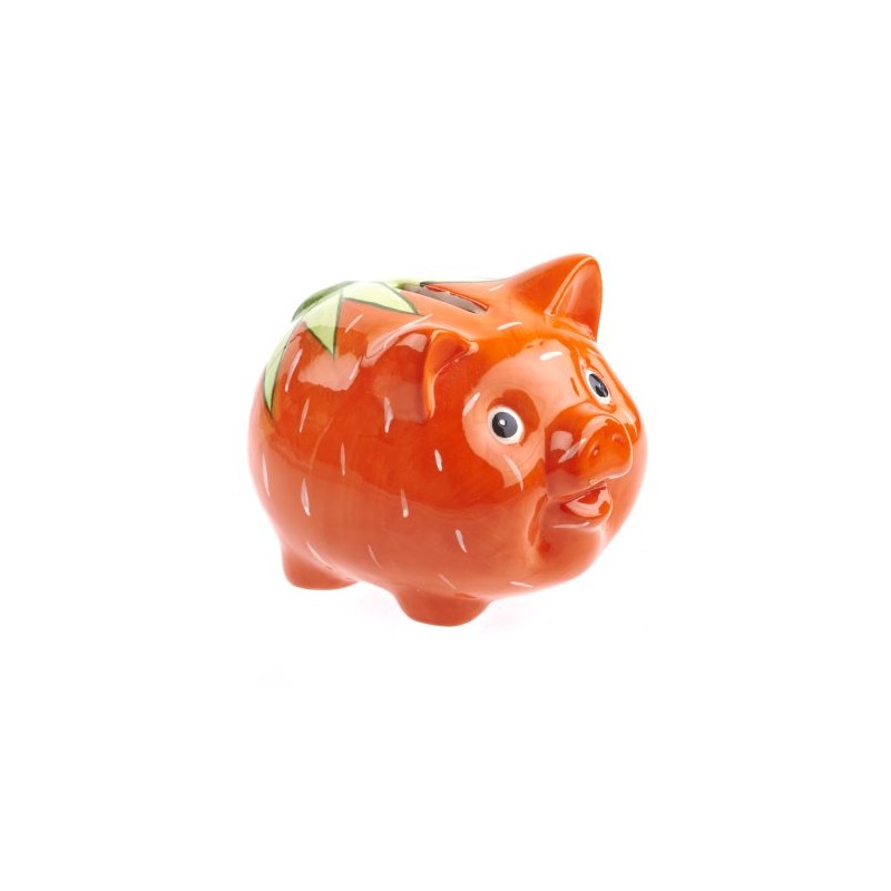by-Bers Wannabe Piggy Bank Money Box Handmade Ceramic Strawberry, Zebra,
