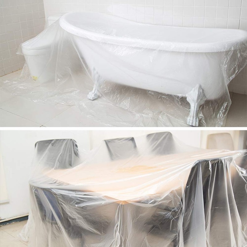 YapitHome Transparent Plastic Sofa Dust Covers Waterproof Sofa Cover Sofa