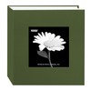 Pioneer 100 Pocket Fabric Frame Cover Photo Album, Herbal Green