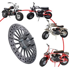 JMCHstore Mini Bike Drum to Disc Brake Wheel Conversion Kit, 5-Hole, for Coleman CT200U BT200X Baja Warrior Massimo MB200 AXIS M200 PUMA 200, Compatible with Harley-Style Rear Brake Rotor
