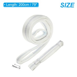 PATIKIL Lifting Slings Straps, 2 Pcs Polypropylene 6ft Heavy Web Slings Duty Flat Lifting Belts Pull Lifting Straps Slings Mount(6613lbs), White