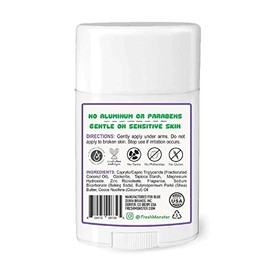 Fresh Monster Natural Deodorant for Kids  Teens, Aluminum Free, Paraben Free, Hypoallergenic Deodorant, Gummy Burst (1.76oz)                          