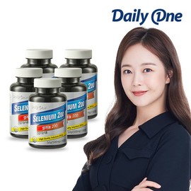 Daily One Selenium 200 Selenium Nutrient Supplement (5 large bottles) / 데일리원 셀레늄 200 셀렌 영양제 대용량 5통