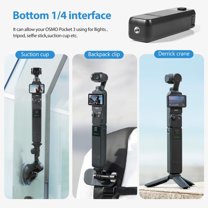 Tomat Pocket 3 Mango de batería para dji Osmo Pocket