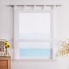 ESLIR Roman Blind with Tabs, Transparent Tab-Top Kitchen Curtains, Modern