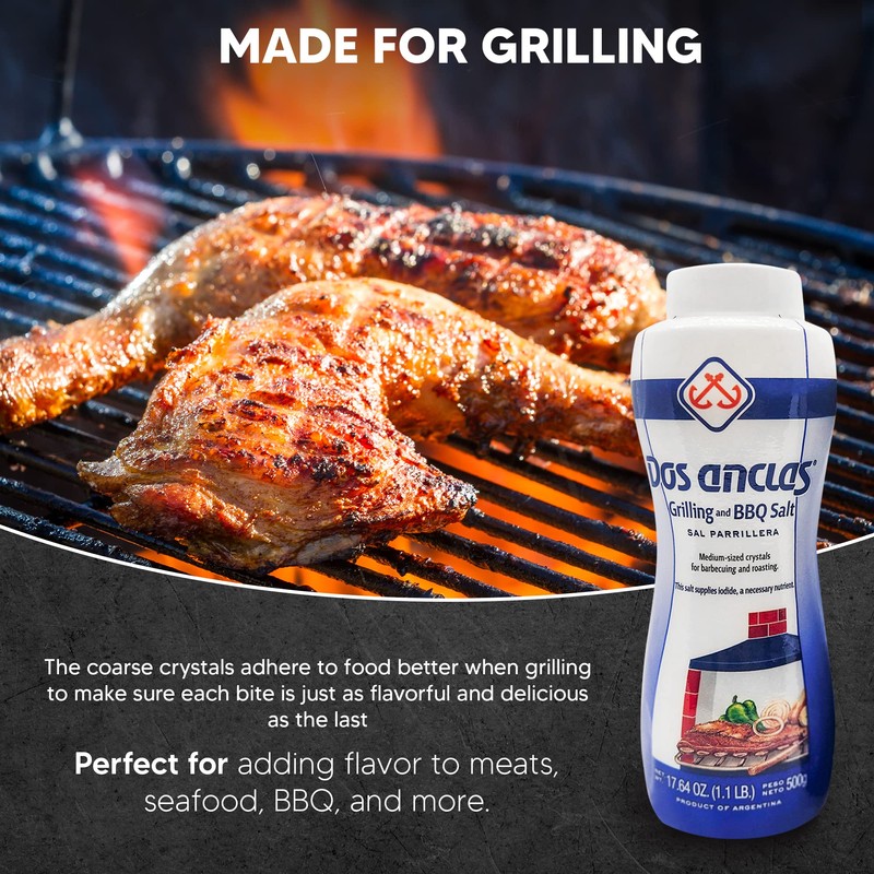 Dos Anclas Sal Parrillera 2 Pack, Rock Salt for Grilling