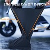 RINJOY High Top Rain Shoe Covers with Zipper, Reflective Waterproof