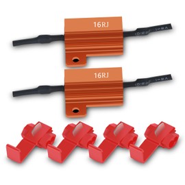 Alla Lighting 20 Watt (at 12.8V) 16ohm LED Load Resistors Equalizer for Fix LED License, Marker, Interior Lights Flickering, Bulb Out Error Code or Fast Blinking