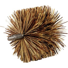 Meeco's Red Devil 84333 4" Round Fiberglass Pellet Stove Chimney Brush - Compact, Low-Profile Design for Angles & Bends Up to 90° (1/4-20 Thread)