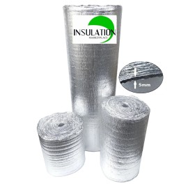 Insulation MarketPlace LLC SmartSHIELD -5mm Reflective Insulation roll, Foam Core Radiant Barrier, Aluminum - 24" x 50'