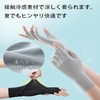 LeTradeJP Women's Gloves, UV Protection, Sun Protection, Cooling Sensation, Fingerless,