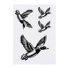 Azeeda 4 x 'Fliegende Ente' Temporäre Tattoos - Wasserfest, Hautfreundlich & Ungiftig · Transfers in Verschiedenen Größen (TO00070594)