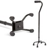 Medline Aluminum Quad Cane with Small Base for Balance, Knee