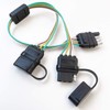 Trailer Wiring Harness Universal 4 Way Flat Y-Splitter Plug and