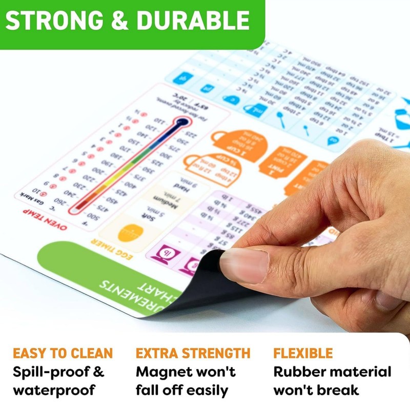 Kitchen Conversion Chart Magnet,Measurement Conversion Chart,Kitchen Gadget Baking Gifts,Metric Conversion