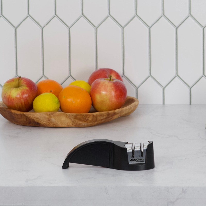 Chef'sChoice Manual Knife Sharpeners Diamond Hone for 20-Degree Straight-Edge Kitchen
