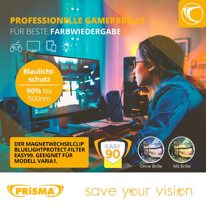 PRiSMA VARia 1 - Blue Light Magnetic Front Filter EASY90