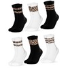 Occulto Women's Animal Pattern Tennis Socks Pack of 6 (Model: