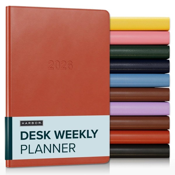 Harbor Desk Weekly Planner 2026 - Cambridge Burnt Orange -
