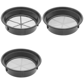 FindingKing Set of 3 Gold Classifier Black Pans 1/4", 1/70", 1/100" Holes