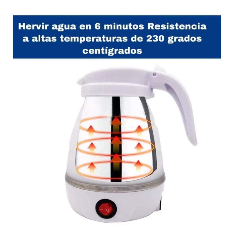 Yooshi Tetera Jarra Electrica Hervidor Agua Plegable Pava Portátil