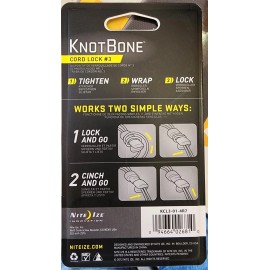 Nite Ize KnotBone Cord Lock #3 – 2 Pack (8 Cord Locks) – Model KCL3-01-4R7