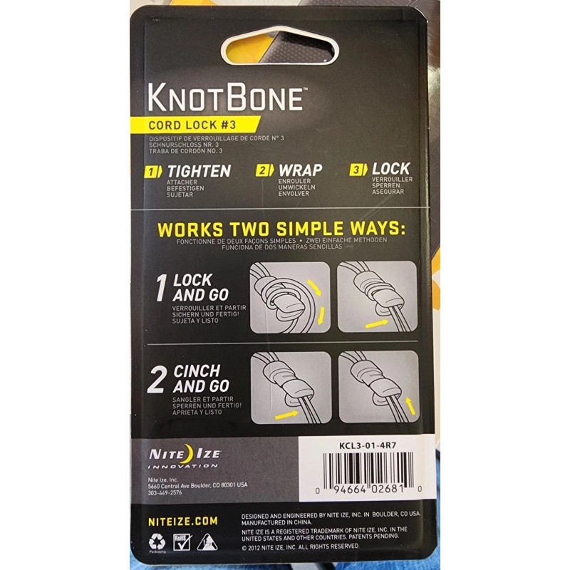 Nite Ize KnotBone Cord Lock #3 – 2 Pack (8