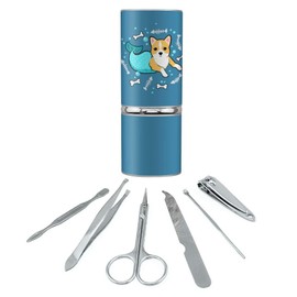 Merdog Mermaid Dog Stainless Steel Manicure Pedicure Grooming Beauty Care Travel Kit