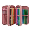Depesche 13187 Miss Melody Dusty Rose Filled 3-Compartment Pencil Case
