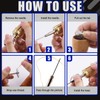 Glarks 15Pcs Sewing Awl Kit Portable Leather Stitching Repair Stitch