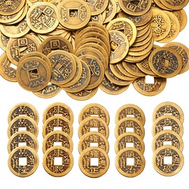 mengger Chinese Lucky Coins Feng Shui I-Ching Coins for Happiness, Health and Wealth, 100 Pieces