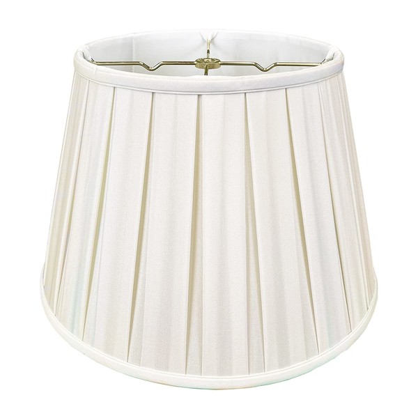 Royal Designs Empire English Pleat Basic Lamp Shade, White, 10 x 14.5 x 10