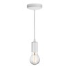 Knightsbridge 6 Inch E27 Contemporary Pendant Set in Matt White