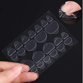 DNHCLL 240PCS (10 Sheets) Environmental Protection Transparent and Invisible Nail Sticker Waterproof Toenail Sticker