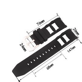 JETHENG - Correa de reloj de silicona para hombre, compatible con Invicta Diver 1242 1433 15561 15565 4338 80120, correa de goma para mujer, hebilla de pulsera deportiva al aire última intervensión