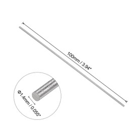 sourcing map 5pcs Round Steel Metal Rods, 1.4mm x 100mm High Speed Steel (HSS) Lathe Bar Stock Tool, for Shaft Gear Drill Lathes Boring Machine Turning Miniature DIY Craft