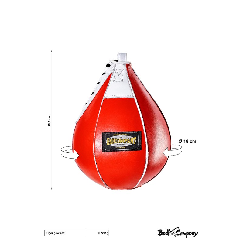 Professional Leather Boxing Speed Ball Red/Medium Leather Speed Ball in