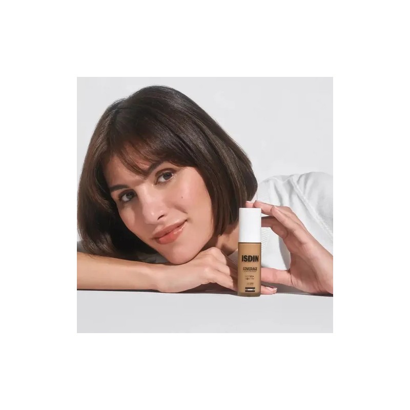 Base De Maquillaje Coverage Spf 50 Sand 30ml Isdin