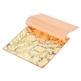 QUARKZMAN Pack of 25 Gold Leaf Leaves 5.5 x 5.5 Inch Imitation Gold Foil Sheets Marbled Booklet with Pattern for Crafts, Picture Frames, Nails and DIY Art Decoration, Gold Coral