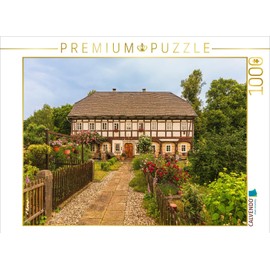 CALVENDO Puzzle Umgebindehaus in Großschönau (Founded in 1352) has About 660 Umgebindehaus which are Preserved as Unique specimens. | 1000 Pieces Size 25" x 19"