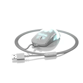 End Game Gear OP1 RGB Wired Gaming Mouse Lightweight 51.5g Right-Handed Swappable Kailh GX Main Button Switches PixArt PAW3395 Optical Sensor 26K DPI 1KHz Polling Rate, White Frost