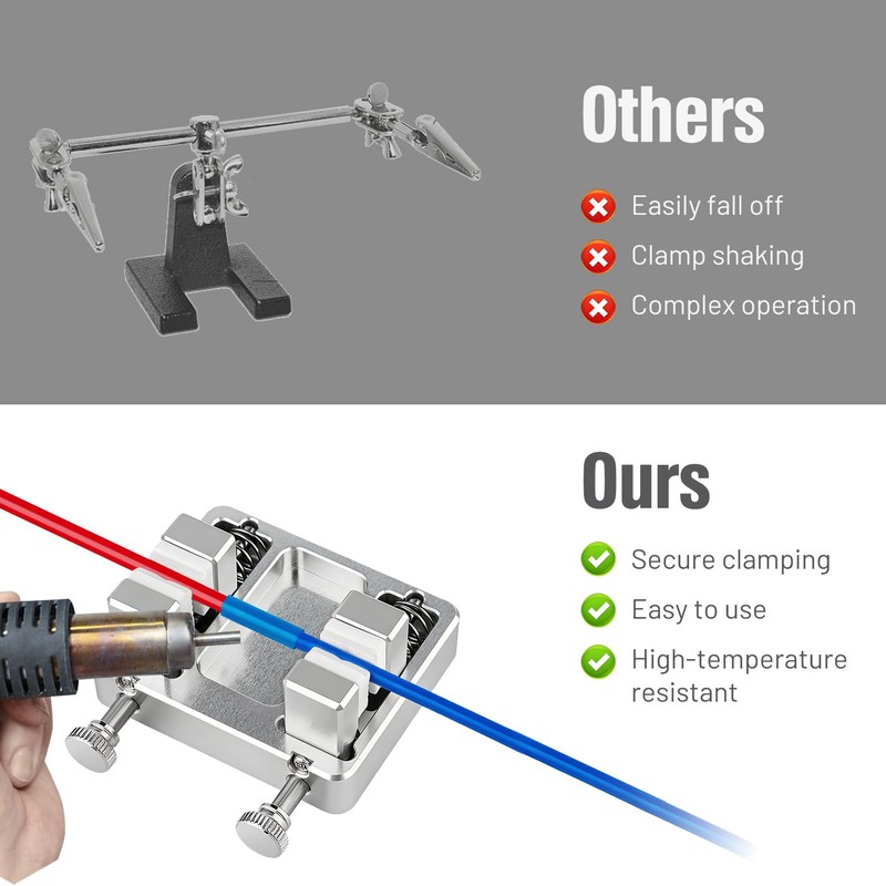 Heavy Duty Aluminum Soldering Clamp with Ceramic Jaw, Adjustable Welding